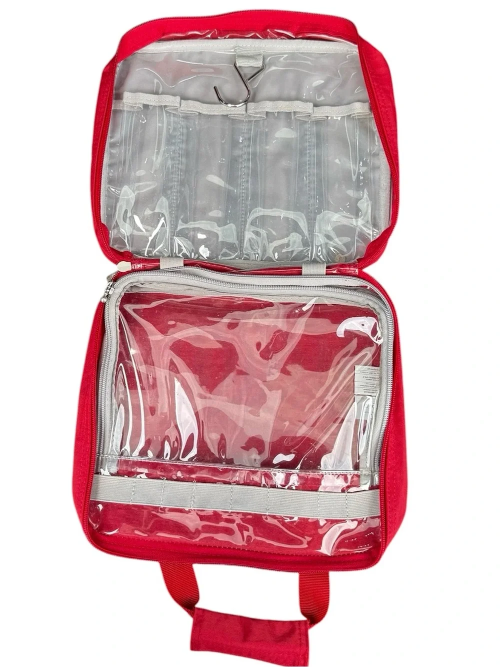 Baggallini Hanging Cosmetics Travel Carry Bag Red